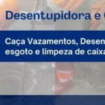 DG desentupidora e caça vazamentos em Cotia