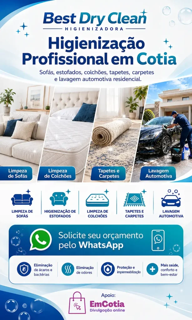 Limpeza de sofá em Cotia