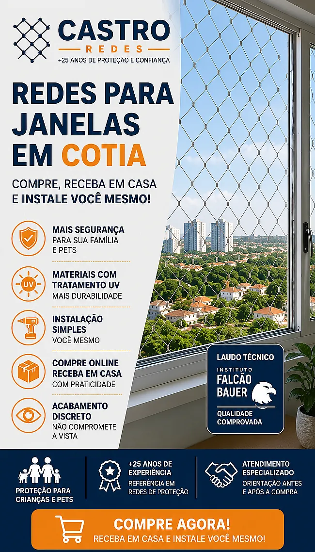 Redes de Proteção para janelas