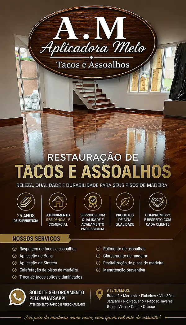 Restauradora de Tacos e Assoalhos no Butantã